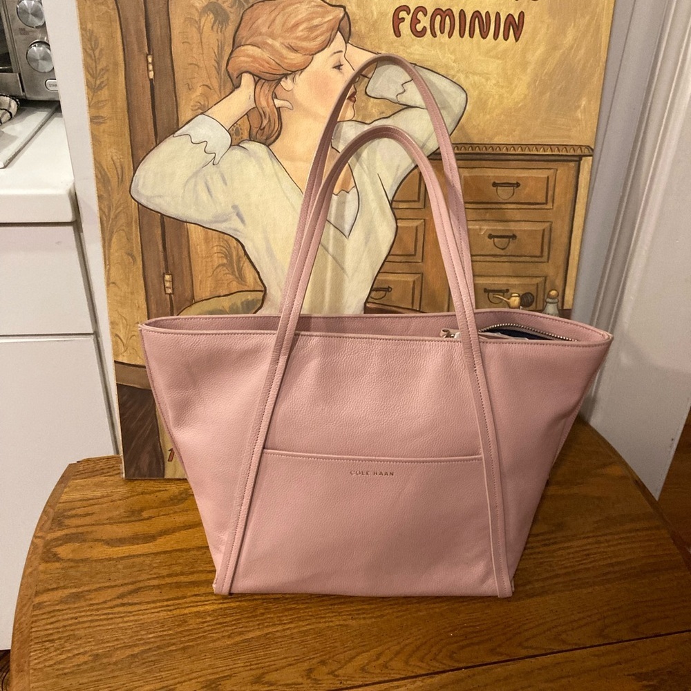 Cole Haan Genuine Leather Bag in Dusty Pink